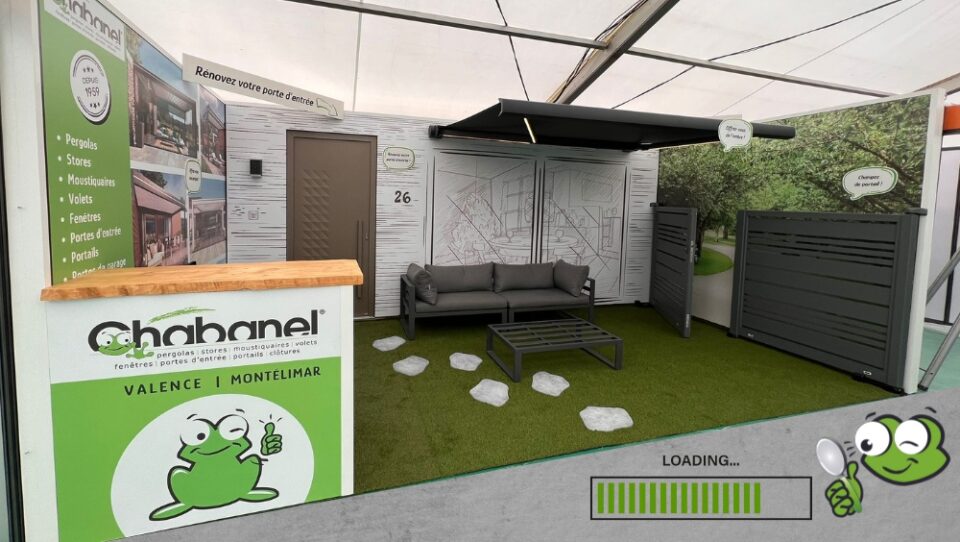 CHABANEL - actu stand en cours de montage - foire du dauphine romans 2023