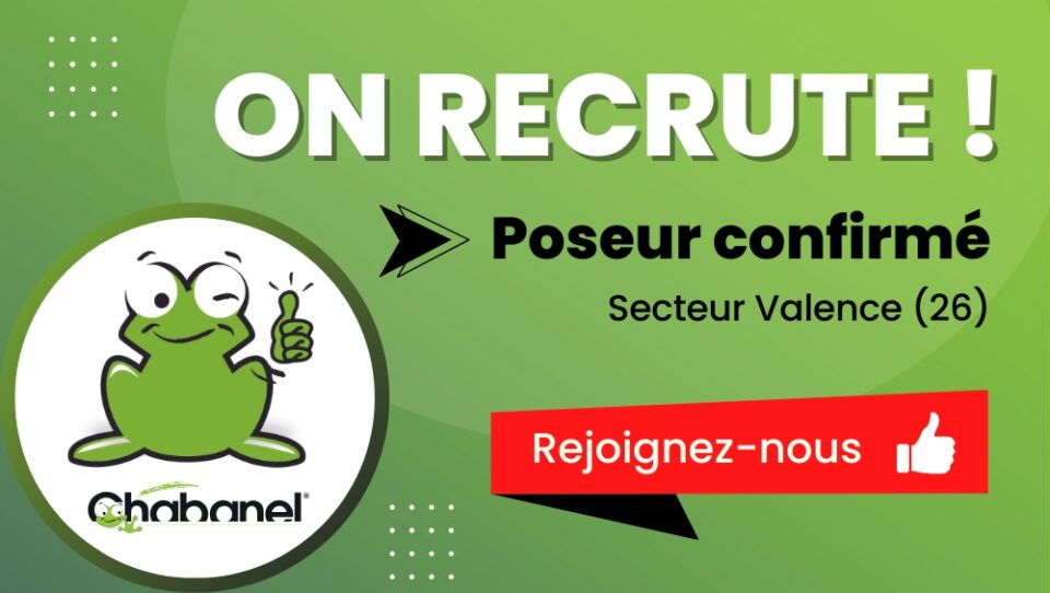CHABANEL - offre emploi Poseur confirmé Mai 2025